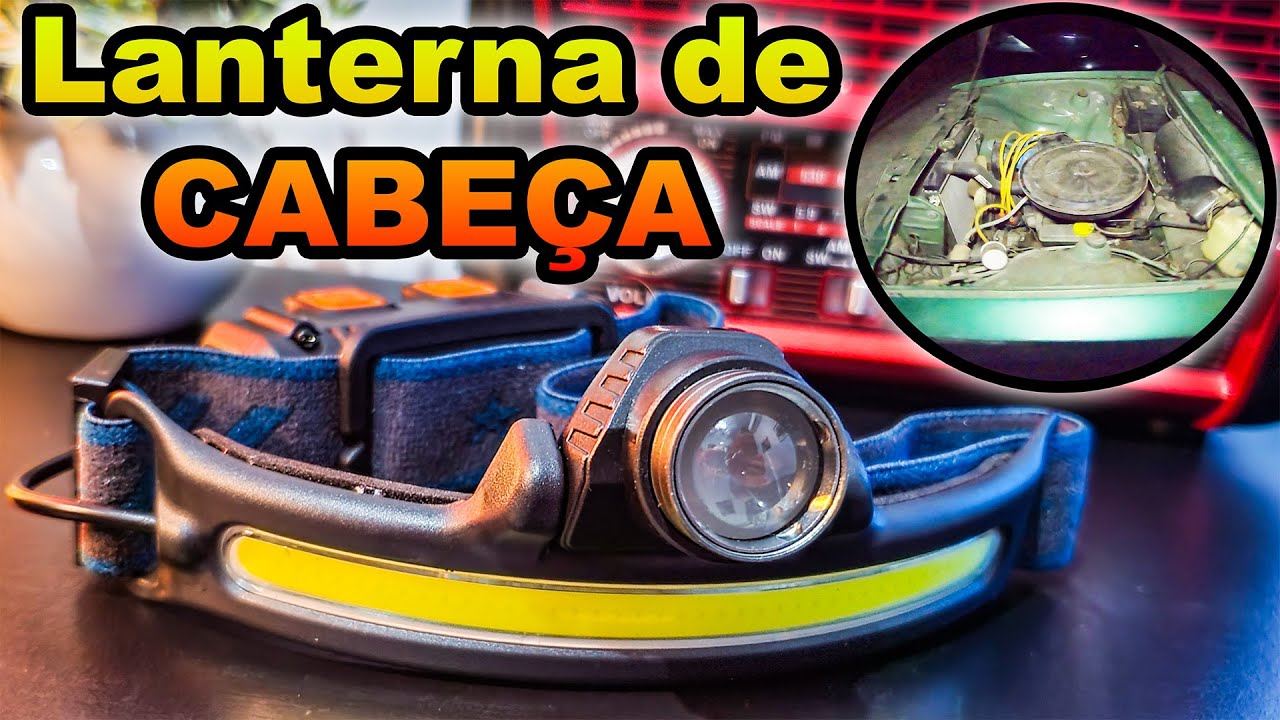 Lanterna de cabeça multifunções