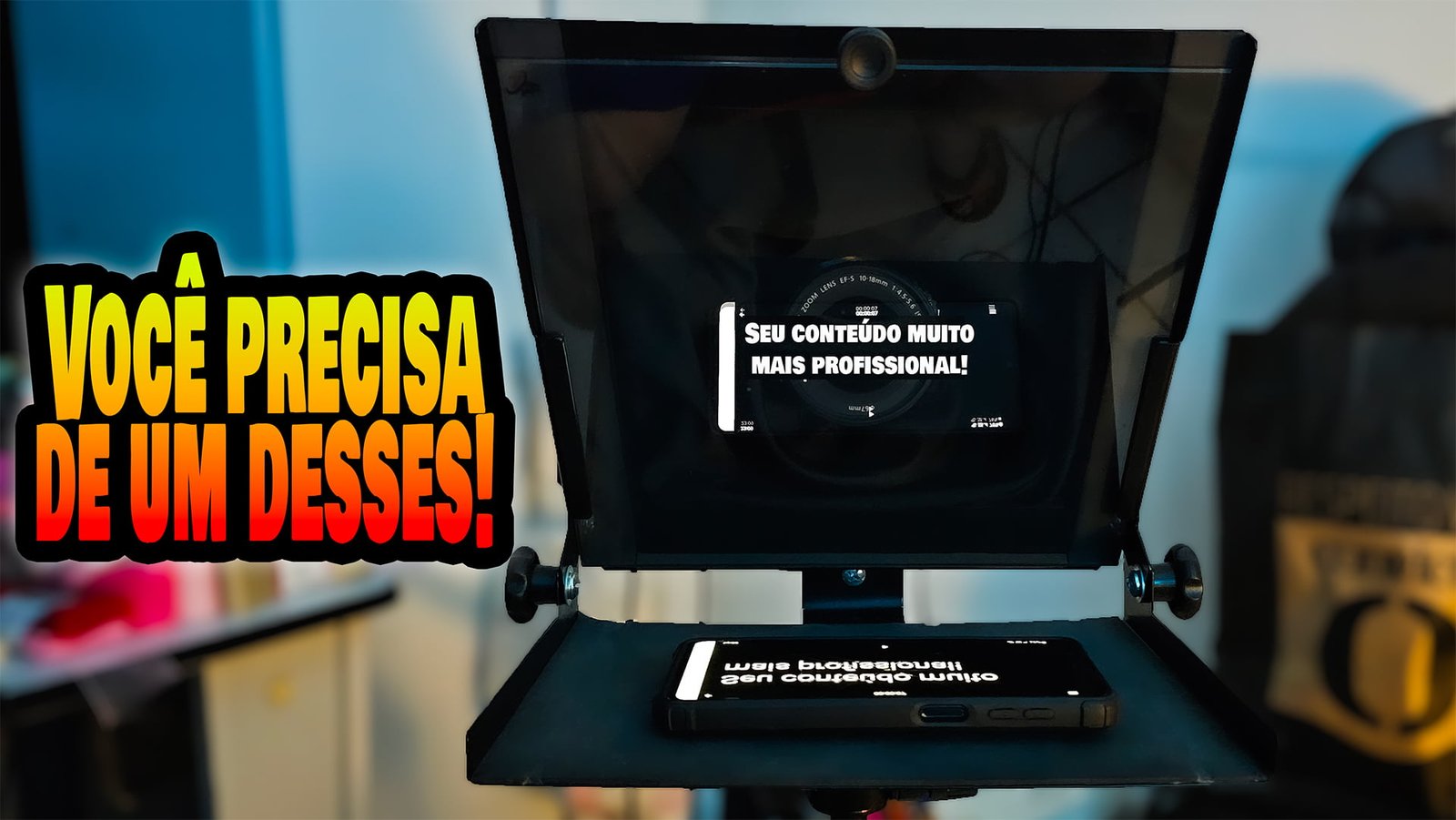 Vale a pena um Teleprompter 10" Handycam C/ Controle?