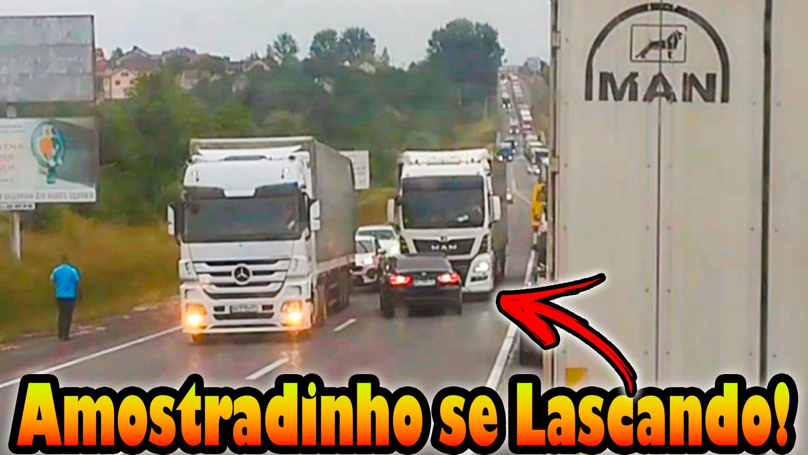 Amostradinho deu de cara com os caminhoneiros e não com a PRF!